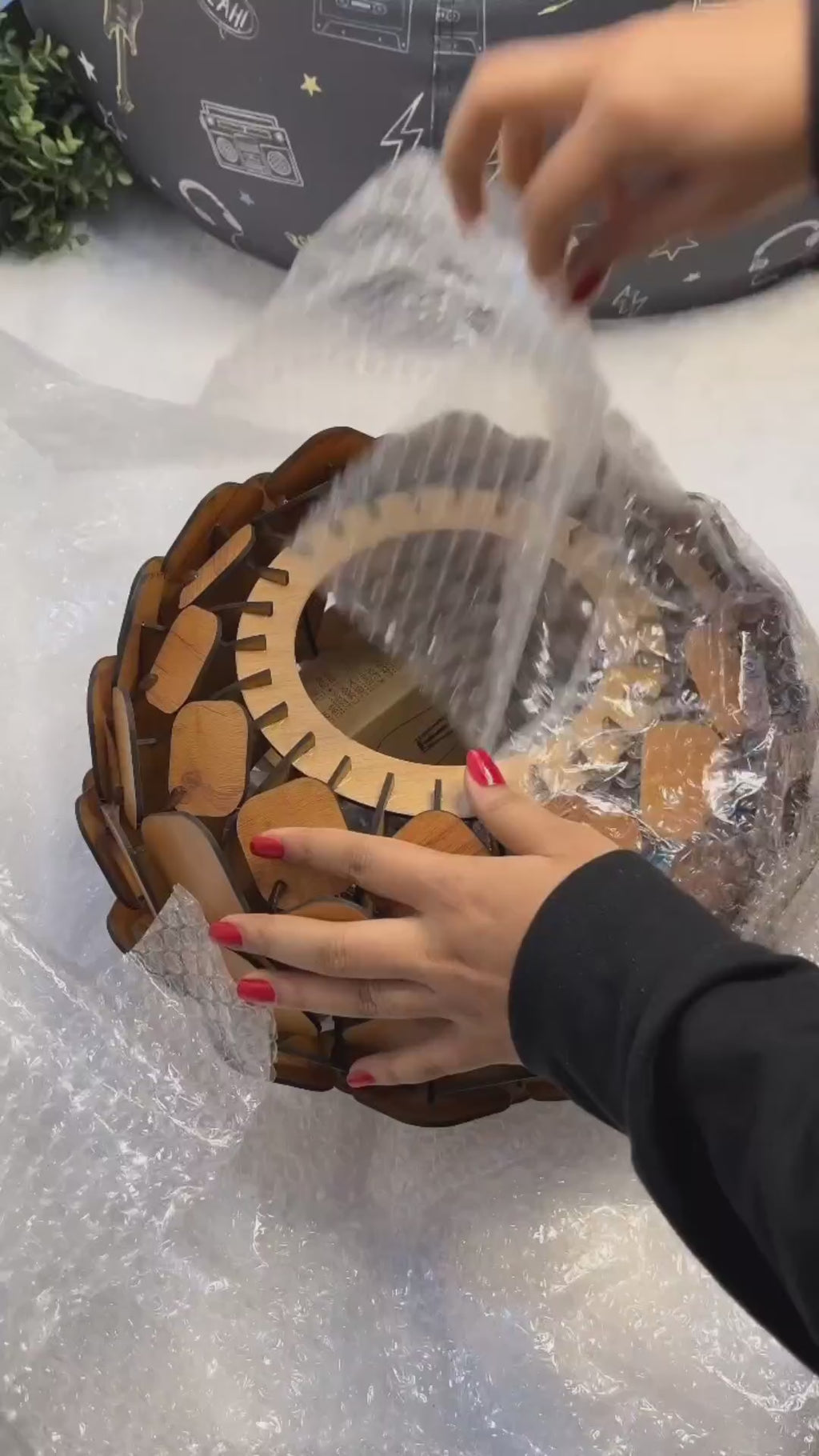 Wood Pendant lamp | Wooden Ceiling lamp | Wooden Hanging lamp handicrafted Home decore Chandelier Light